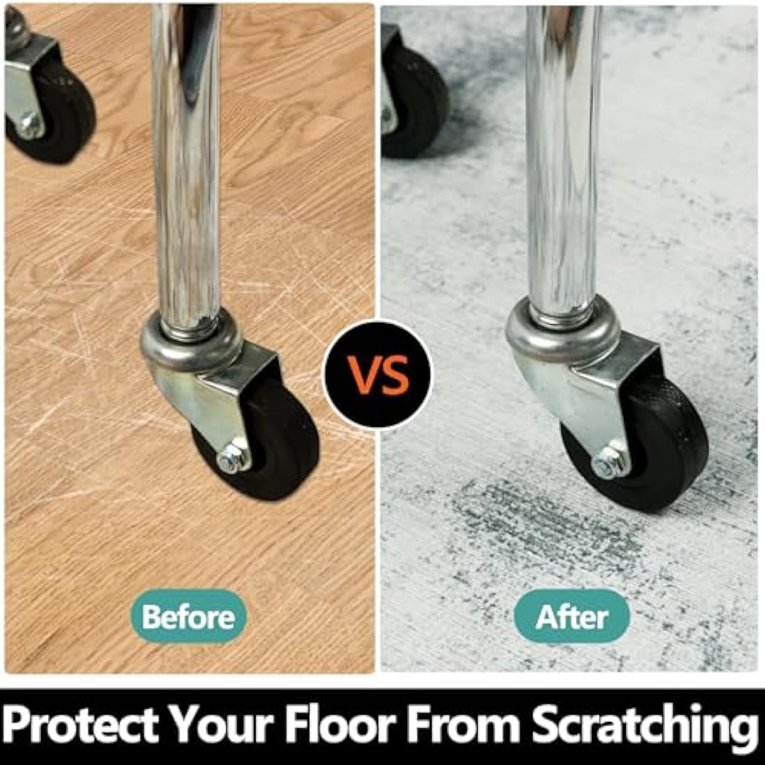 Famibay Office Chair Mat for Hardwood Floor 120x150cm Desk Chair Mat Large Grey Office Chair Floor Protector Mat Rubber for Hard Wooden Tile Floors Anti Skidding Washable