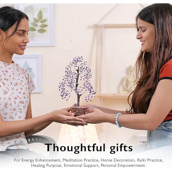 Amethyst Gemstone Tree of Life, Feng Shui Tree, Wealth & Prosperity Good Luck Tree, Ornament Sculpture, Gifts for Women, Crystal Tree, Healing Gemstones, Spiritual Mystical Gift, Gifts For Women