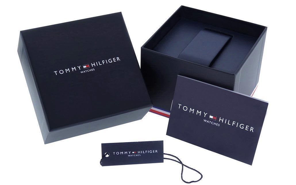 Tommy Hilfiger Analogue Multifunction Quartz Watch for Men with Silicone, Stainless Steel or Leather Bracelet, Day & Date Sub-Dials, 5ATM Water Resistant
