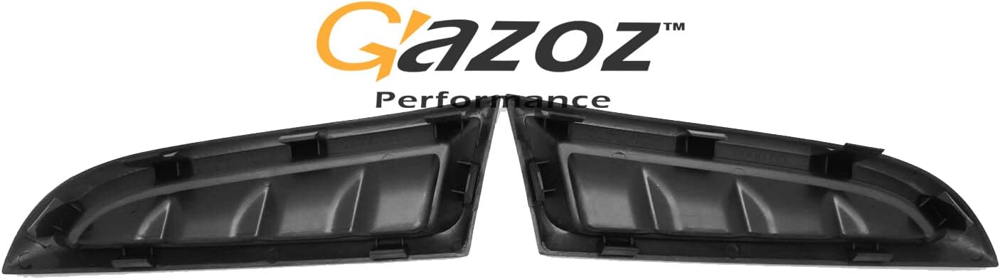 GAZOZ PERFORMANCE Exterior Accessories - Replacement Front Bumper Side Vent Covers RH+LH for 2006-2007 Impreza WRX STI, 06 07 STi GDF - Black Prime