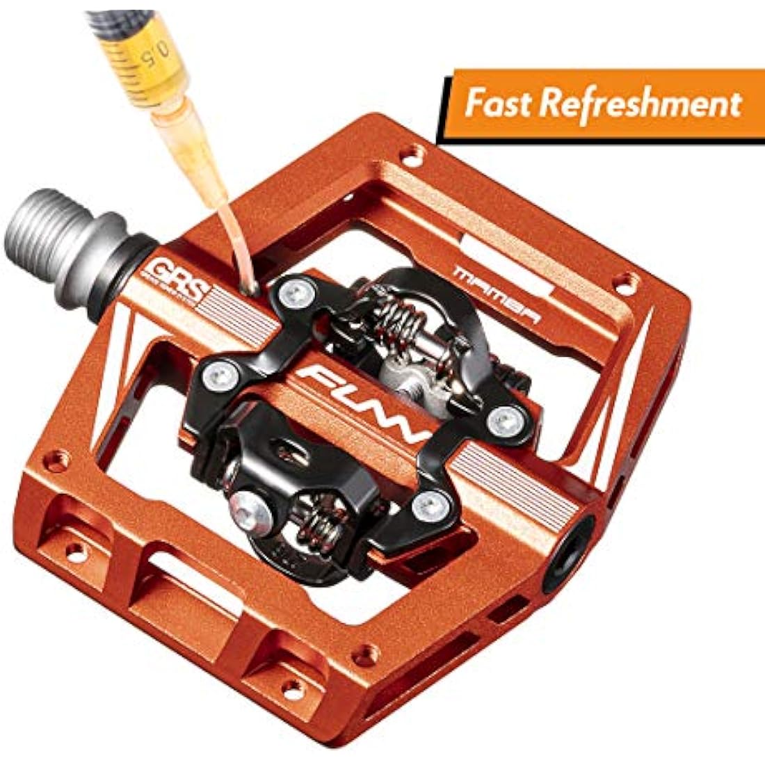 Funn Mamba S MTB Clipless Pedals, Double Sided Clip Compact Platform Mountain Bike Pedals, Compatible with SPD Cleats, 9/16-Inch CrMo Axle Bicycle Pedals for MTB/BMX/Gravel Cycling