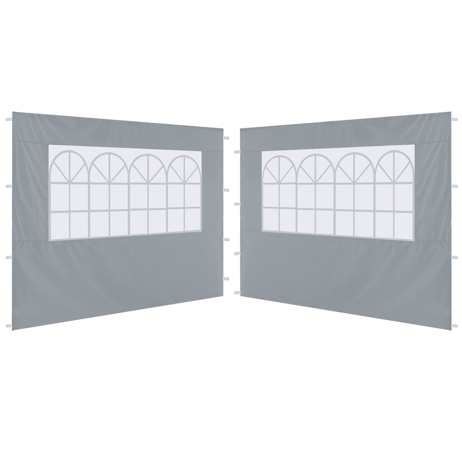 ABCCANOPY 2 Pack of 3M Gazebo Marquee Replacement Exchangeable Side Panel Wall Panels Walls,Grey