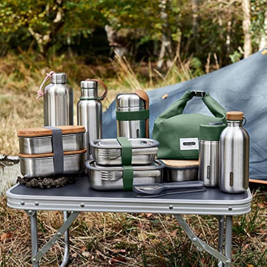 Black+Blum Explorer Insulated Bottle - Stainless Steel Leak Proof Water Bottle with Carry Loop - BPA Free Drinks Bottle for Hot or Cold Drinks, Hiking and Gym - Orange, Large 850ml