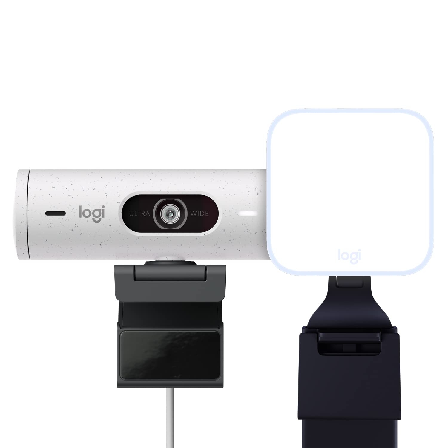 Logitech Brio 500 Full HD Webcam with Auto Light Correction, show Mode, Dual Noise Reduction Mics, Webcam Privacy Cover, Works with Microsoft Teams, Google Meet, Zoom, USB-C Cable, Streaming - White