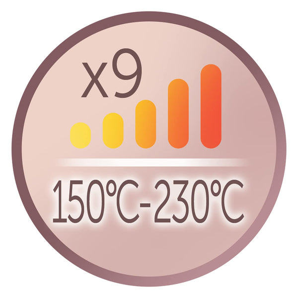 Remington Proluxe Ceramic Hair Straightener with Intelligent OPTIheat technology for heat where it matters - Pro+ setting at 185°C for healthier styling, 9 variable settings 150-230°C, S9100B