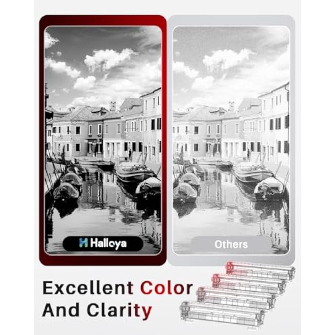 Halloya TN1050 Compatible Toner Cartridges Replacement for Brother TN1050 For HL-1112 HL-1110 DCP-1610W DCP-1510 HL-1210W MFC-1810 HL-1212W MFC-1910W DCP-1612W DCP-1512 (Black, 4-Pack)