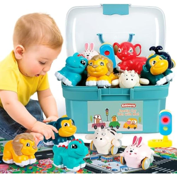 HahaGift Animal Car Toys for 1 Year Old Boys Gifts, Baby Boy Toys 12-18 Months Truck Toy, Pull Back Cars for 1 2 Year Old Girls, 1 Year Boy Birthday Gift for Childrens Toddler Toy 1-2 Years