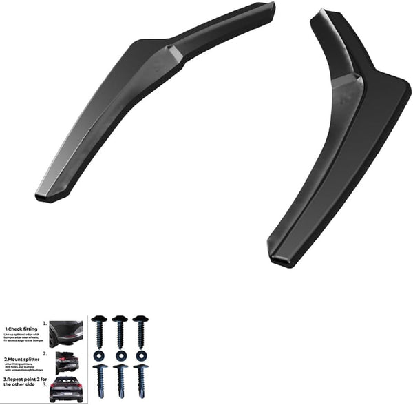 Oneway Rear Side Diffusors compatible with BMW 1-Series F20/F21 M-Power Facelift 2015-2019 - Gloss black