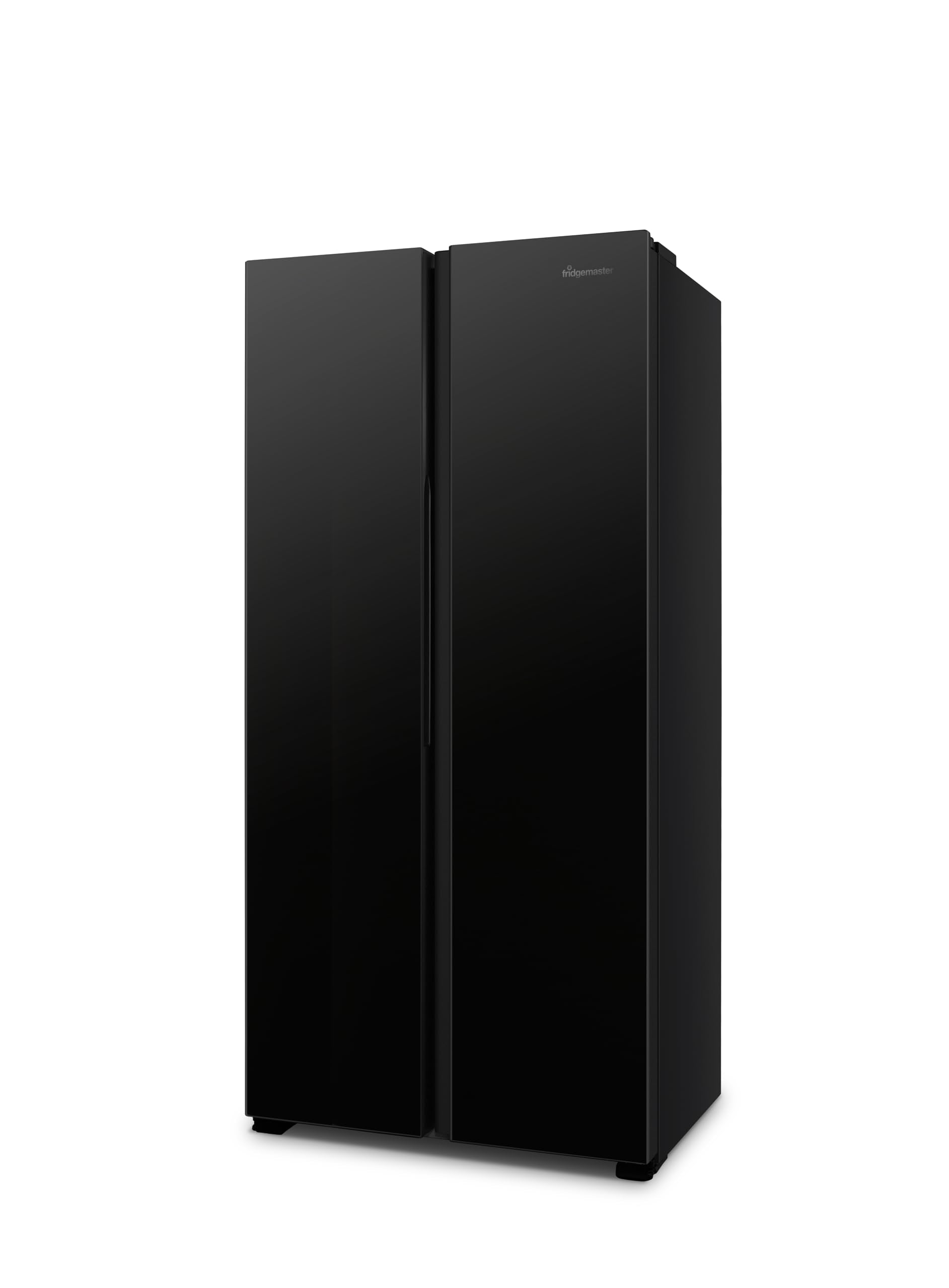 Fridgemaster MS83430EB Freestanding Slim American Side by side Door Fridge Freezer 441L, Total No Frost, Inverter compressor, Black, 83.2x178.0cm, Energy Rating E