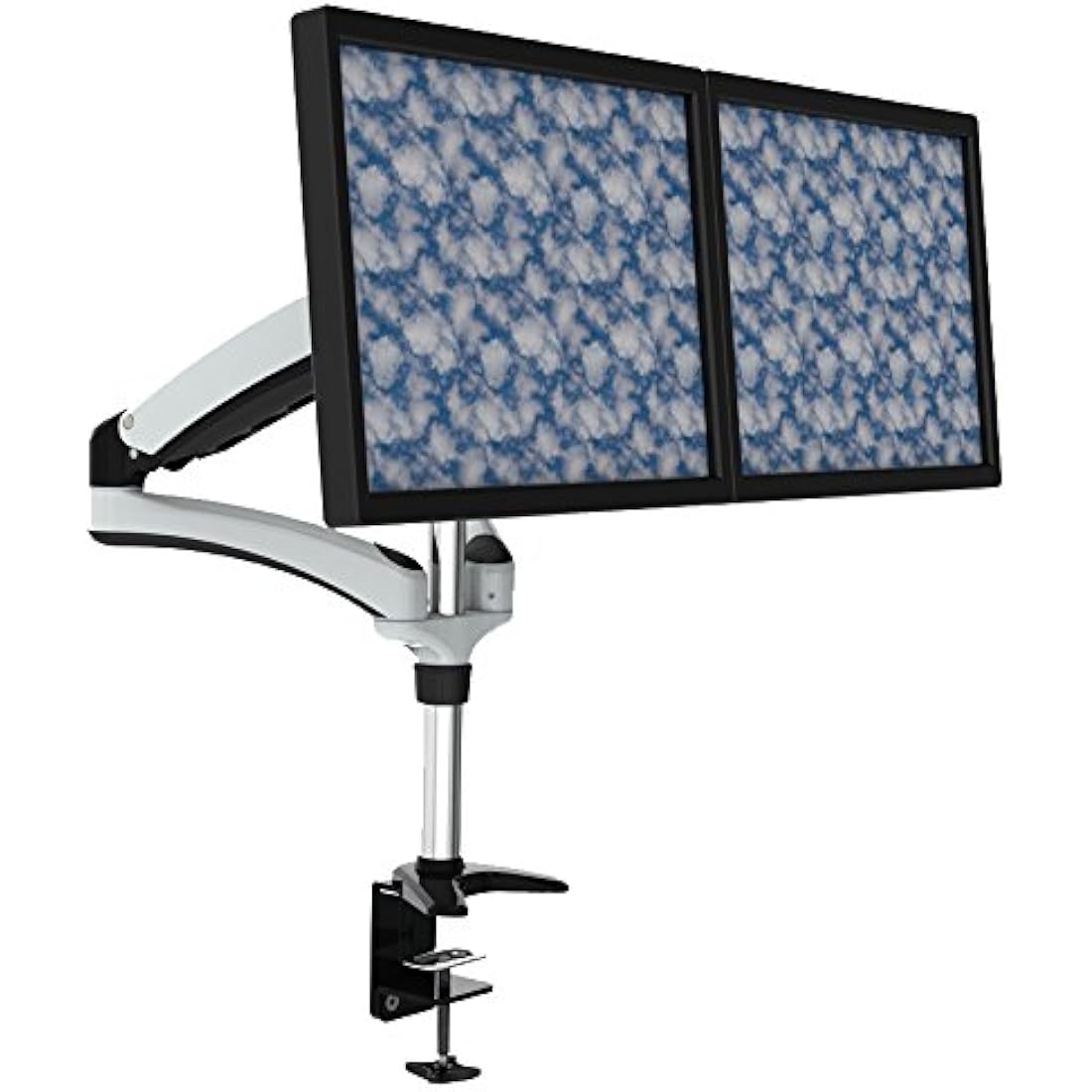 Amer Dual Articulating Arms Mount for Monitor - Black, Chrome, White