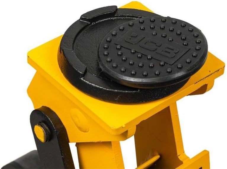 JCB 3 Tonne Hydraulic Long Trolley Jack, Heavy-duty, 525mm Max. Lift for Heavy-duty Automotive Tasks, Rotating Rear Wheels, 3 Year Warranty