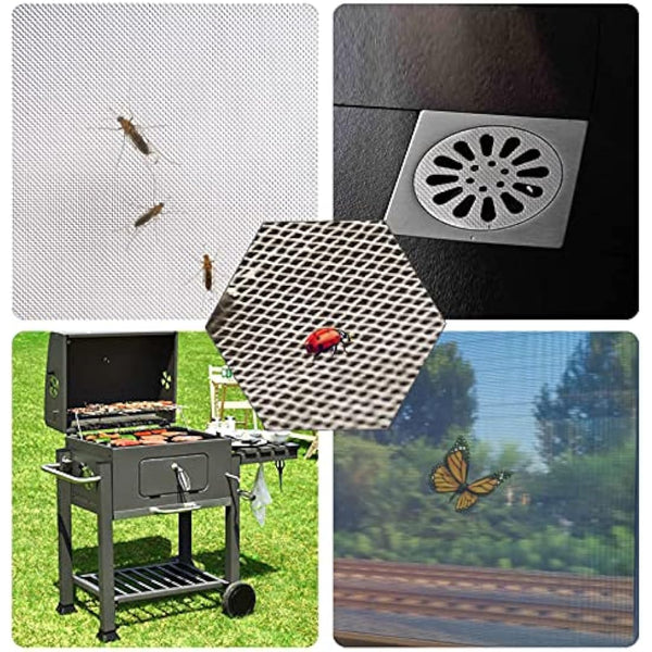 304 Stainless Steel Mesh Roll Large Size, Rodent Proof Metal Wire Mesh Panels 20 Mesh, Mouse Insect Mesh for Vents Cover, Air Brick, Home, Kitchen, Garden, 2 Metre x 300mm