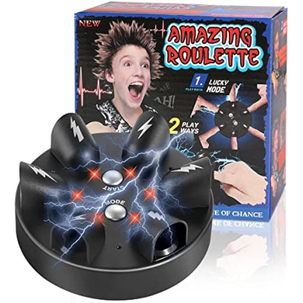 Hayagive Micro Electric Shock Lie Detector Shock Finger Game Funny Shot Roulette Game Polygraph Test Shocking Toys For Party Drinking Games Powered By 3xAA Battery-Not Included