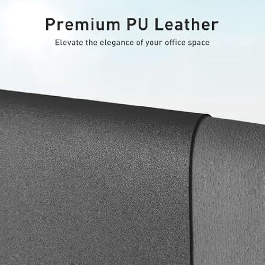 Leather Desk Pad Protector,Mouse Pad,Office Desk Mat,Non-Slip PU Leather Desk Blotter,Laptop Desk Pad,Waterproof Desk Writing Pad for Office and Home (60cm x 35cm, Gray)