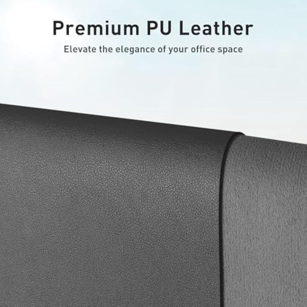 Leather Desk Pad Protector,Mouse Pad,Office Desk Mat,Non-Slip PU Leather Desk Blotter,Laptop Desk Pad,Waterproof Desk Writing Pad for Office and Home (80cm x 40cm, Gray)