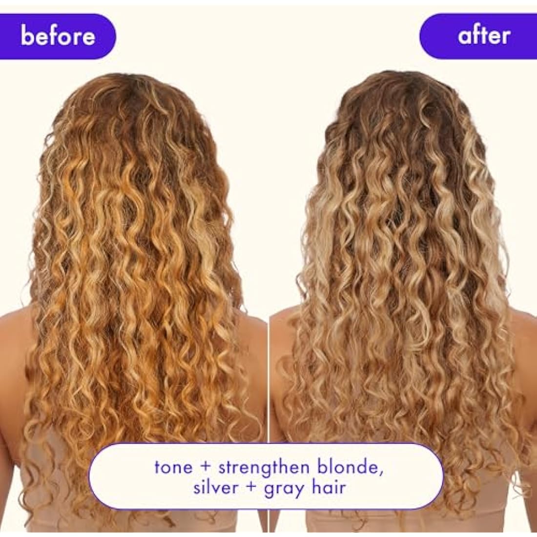 amika bust your brass toning + strength repair hair mask - strengthening + hydrating toner for blonde hair - ultra-violet pigments help brighten strands - helps reduce breakage (250 ml)