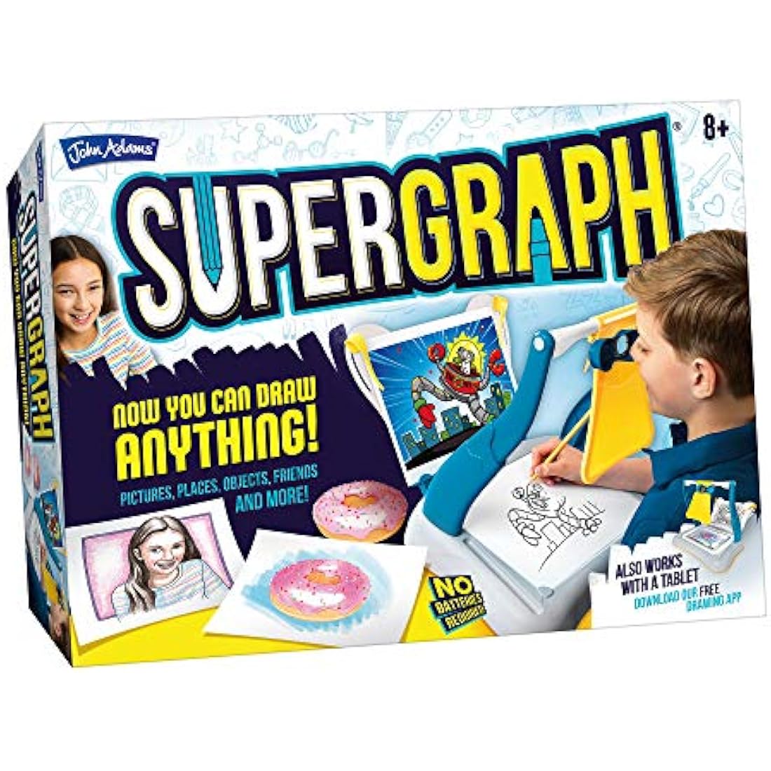 John Adams | SuperGraph Drawing Station: Now you can draw anything! | Arts & crafts | Ages 8+, Red