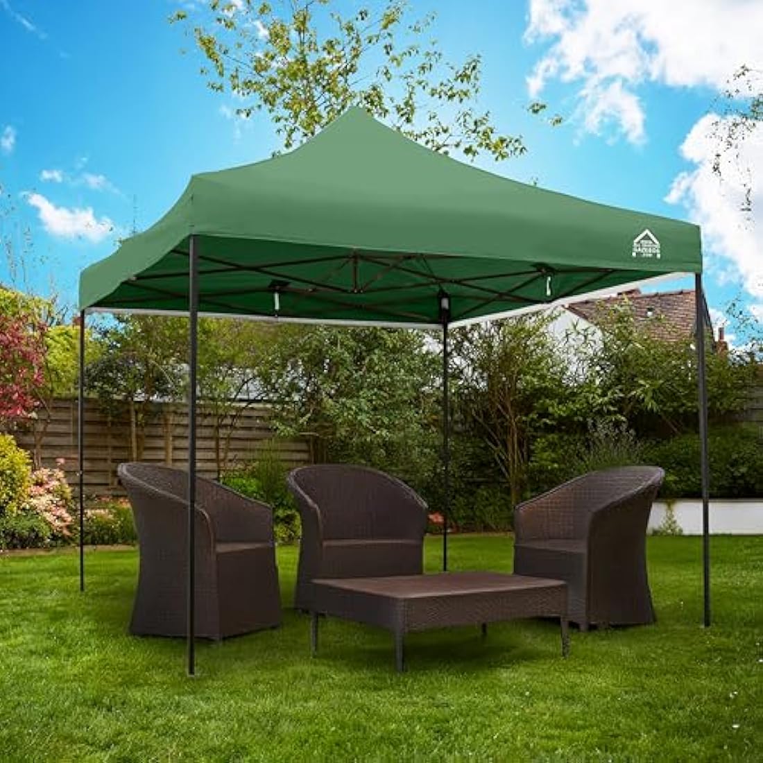 All Seasons Gazebos, Choice Of Colours, 3x3m Heavy Duty, Fully Waterproof, PVC Coated, Premium Pop Up Gazebo, Wheeled carry bag + 4 Leg Weight Bags