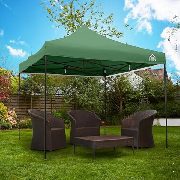 All Seasons Gazebos, Choice Of Colours, 3x3m Heavy Duty, Fully Waterproof, PVC Coated, Premium Pop Up Gazebo, Wheeled carry bag + 4 Leg Weight Bags