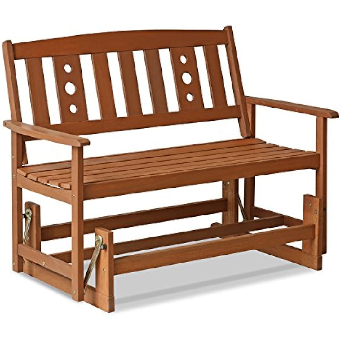 Furinno Outdoor Hardwood New Mexico Glider, Wood, Natural, 111.76 (W) x 91.49 (H) x 70 (D) cm
