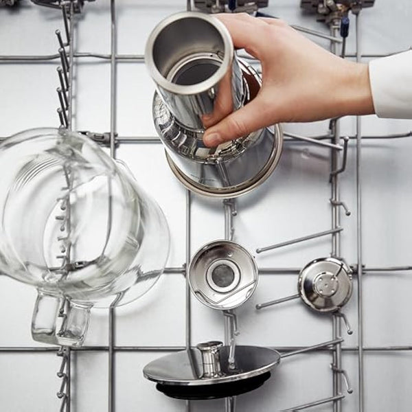 Aarke Purifier Large, Water Filter Jug in Glass and Stainless Steel, 2.8L / 12 Cups, Includes Aarke Pure Filter Refill Bag