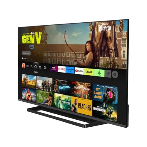 Toshiba UF3F 65 Inch Fire 4K HDR TV, TRU Picture Engine, HDR10, Dolby Vision & Atmos, Sound by Onkyo, DTS Virtual X, Alexa Voice Remote