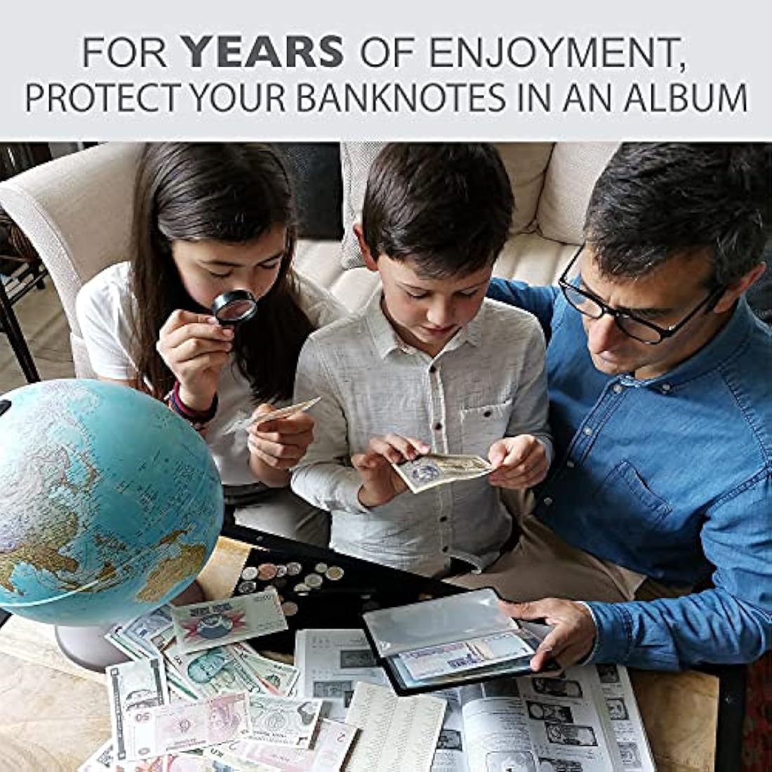 IMPACTO COLECCIONABLES World Currency Collection – 50 Uncirculated Banknotes from 50 Countries, No Duplications, with Certificate of Authenticity – Old Paper Money for Collectors, Schools, & Museums