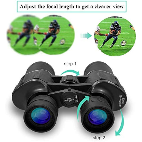 20x50 Binoculars for Adults High Power,Compact HD Professional Waterproof Binoculars with BAK4 Prism and FMC Lens,Portable Telescope for Bird Watching,Hiking, Travelling, Hunting, Concerts,Football