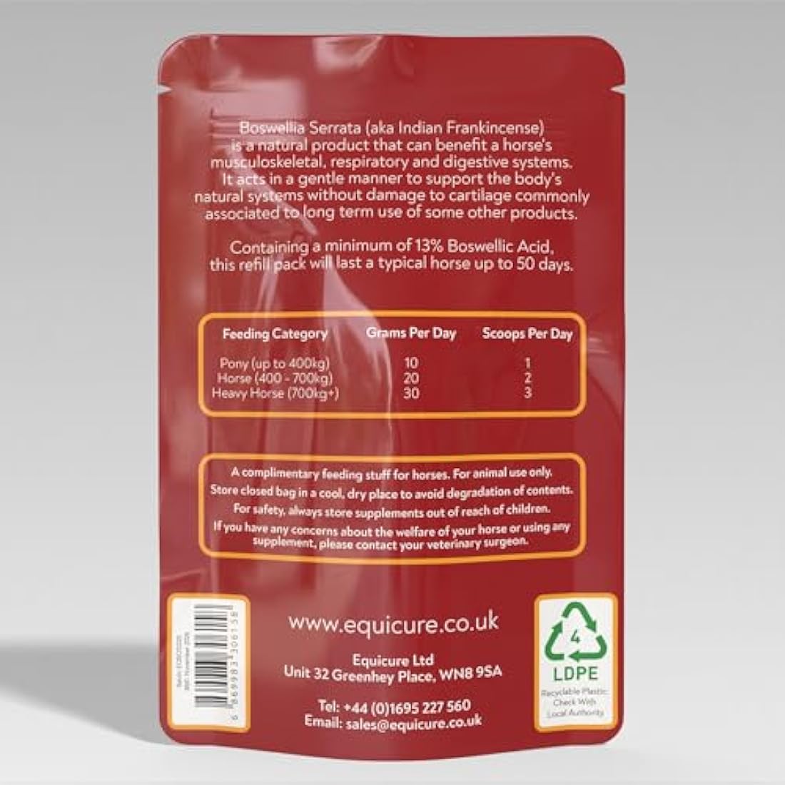 Equicure Boswellia Serrata Powder For Horse/Pony (1KG Refill)