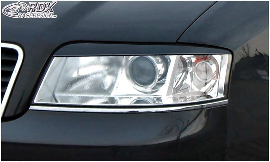 RDX Racedesign Head light spoilers compatible with Audi A6 4B/C5 2001-2004 (ABS)