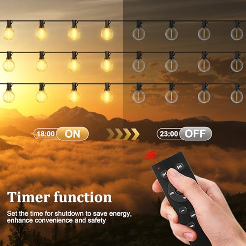 JEYMORKEY Garden String Light 45M 150Ft Waterproof LED Festoon Lights Outdoor, Indoor Outdoor Globe String Lights for Garden, Yard, Wedding, Christmas, Backyard, Terrace, Party, Patio