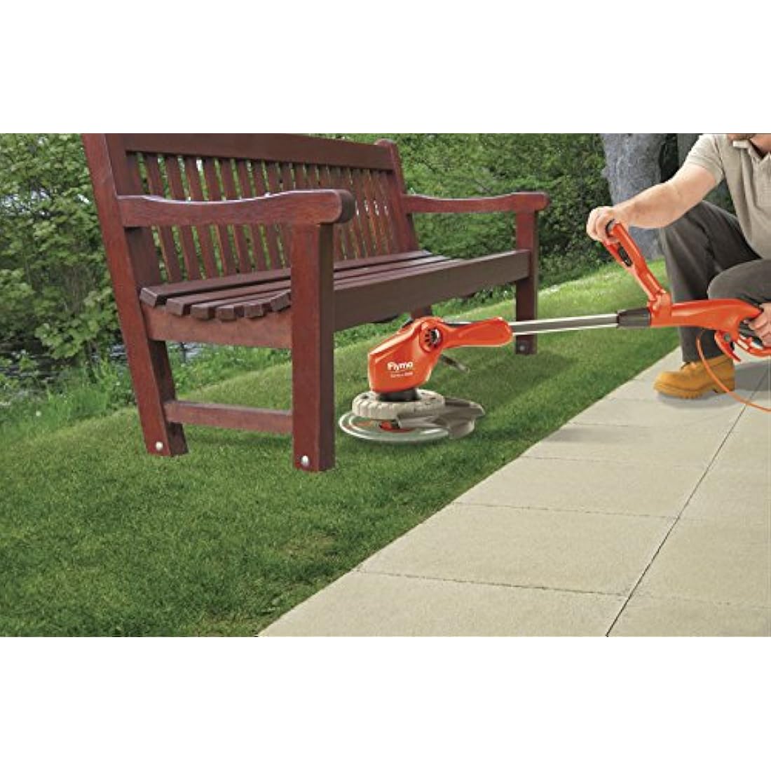 Flymo Contour 500E Electric Grass Trimmer and Edger, 500 W, Cutting Width 25 cm, Orange
