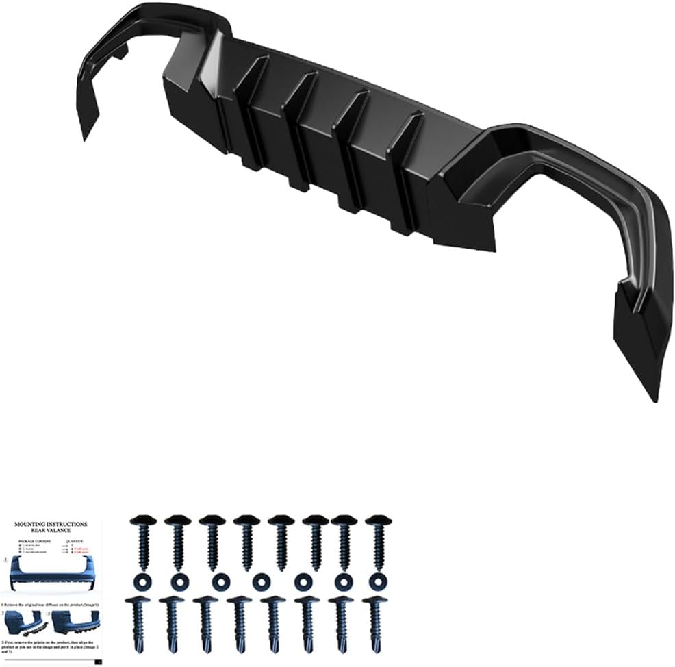 Oneway Rear Diffuser compatible with BMW 3-Series G20/G21 M-Pack 2018-2022 - Gloss black