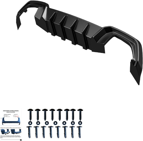 Oneway Rear Diffuser compatible with BMW 3-Series G20/G21 M-Pack 2018-2022 - Gloss black