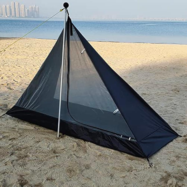 1 Man Tent Lightweight Teepee Hot Tent with Stove Hole Waterproof for Camping Hiking Hunting Fishing Backpacking