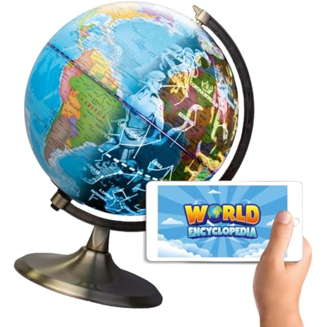 BIG MINDS - Interactive Globe In Spanish | Globe Lamp Night & Day Modes | Globe For Kids | Globes Of Earth LEDLight | World Globe For Kids 8 Years Old And Above Interactive