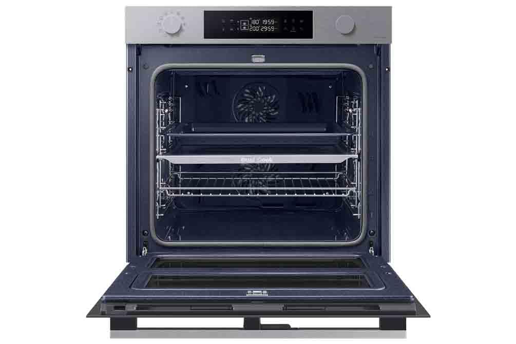 Samsung Series 4 Dual Cook Flex Smart Oven with Pyrolytic Cleaning, Colour: Stainless Steel, NV7B45305AS