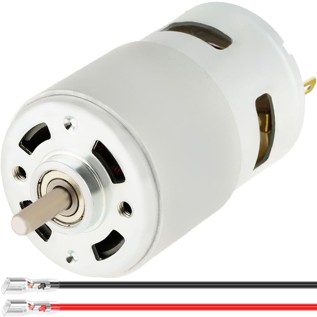 2 Pcs 545 Micro Motor DC 3.7-7.4 V 23500 RPM Long Shaft High Torque Gear RC Power Wheel Mini/Small Motor with Spring Wire, for RC Toy Car/Robot/Mini Fan/Electric Drill/UAV/DIY/Test