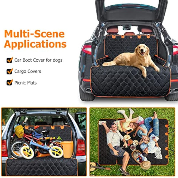 JOEJOY Car Boot Liners for Dogs - Upgrade Car Boot Protector for Dogs Nonslip Boot Cover- Waterproof Dog Seat Cover for Truck SUV Bumper Protection