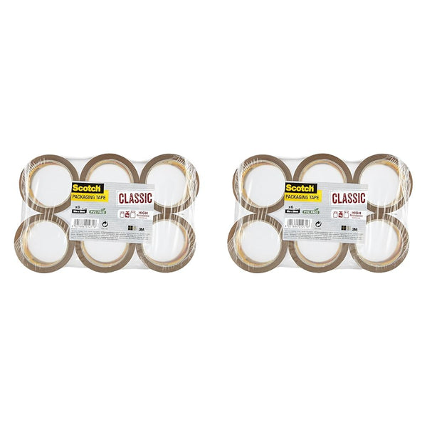 Scotch 28280 Classic Clear Packing Tape. Easy To Unwind Box Sealing Tape. Ideal for Sealing Boxes and Parcels. 6 Rolls