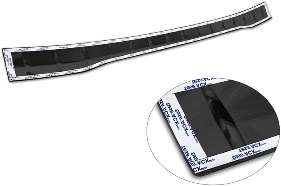 Avisa Black Stainless Steel Rear bumper protector compatible with Ford Transit Custom & Tourneo Custom (V710) 2023- / Volkswagen Transporter T7 2024- 'Ribs'