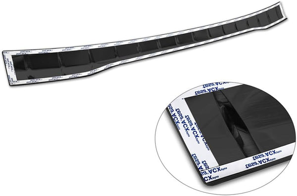 Avisa Black Stainless Steel Rear bumper protector compatible with Ford Transit Custom & Tourneo Custom (V710) 2023- / Volkswagen Transporter T7 2024- 'Ribs'