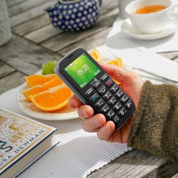 Doro 1380 Unlocked 2G Dual SIM Mobile Phone for Seniors with 2.4" Display, Camera and Assistance Button (Black) [UK and Irish Version] (Black)