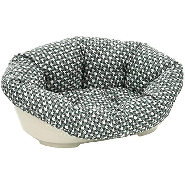 Ferplast Cushion for dog and cat bed SOFA' CUSHION 12 Padded spare cover for pet bed, Soft cotton washable, Adjustable with elastic cord, 114 x 83 x h 37 cm Brown