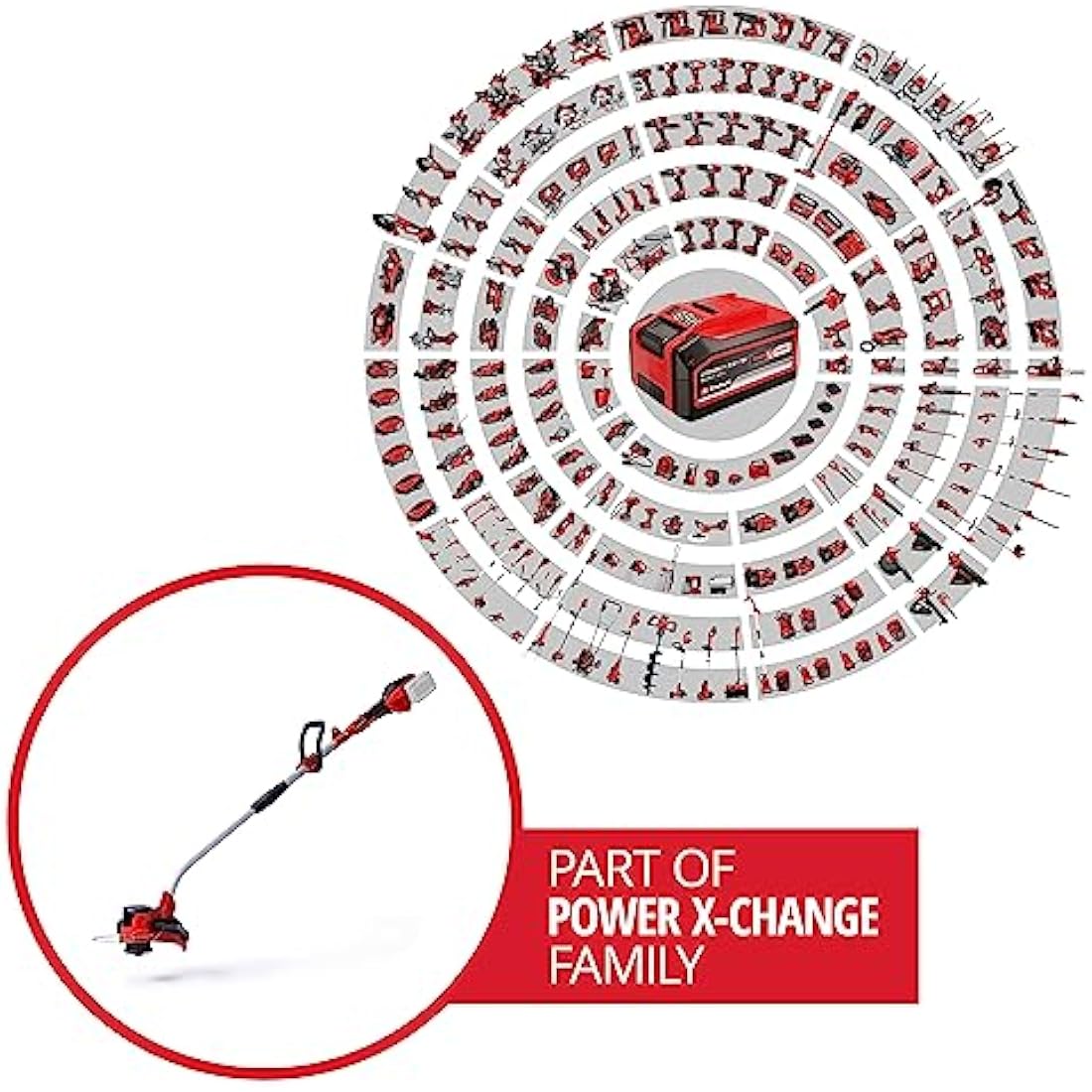 Einhell Power X-Change 36V Cordless Strimmer - 30cm Cutting Width, Cordless Grass Trimmer and Lawn Edger With Auto Line-Feed - GE-CT 36/30 Li E Solo Garden Strimmer Cordless (Battery Not Included)