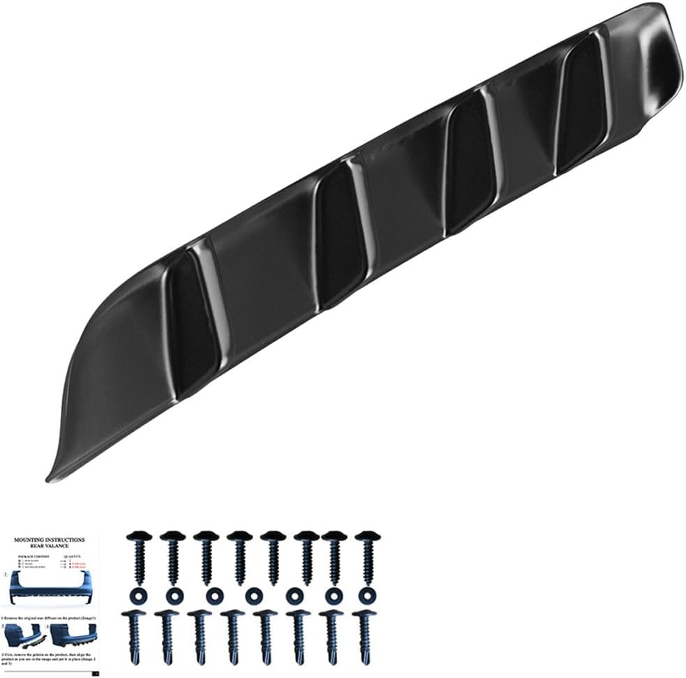 Oneway Rear Diffuser compatible with Volkswagen Tiguan II R Facelift 2020-2024 - Gloss black