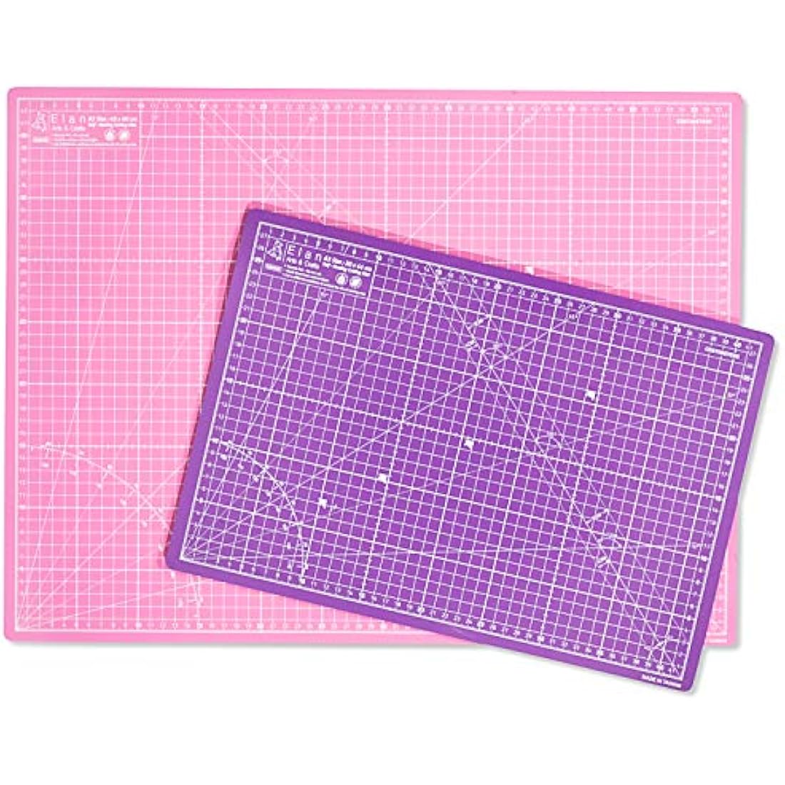 Elan A1 Cutting Mat Pink and Purple, 5-Ply Hobby Board for Crafts 90X60 CM, Large Self Healing Cutting Mat A1, Large Craft Board for Sewing