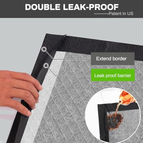 Gardner Pet Extra Large Carbon Puppy Pads 70x85cm, Super Absorbent Thicker Puppy Training Pads, Odor Control, 6 Layers of Leak-proof, Fast Drying, Suitable for Dogs, Cats, Rabbits (100 Counts)