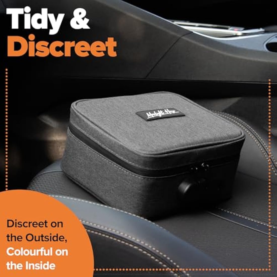 Moonlight Haze Smell Proof Bag – Smell Proof Box Stash Box Gift Set with 3 Smell Proof Containers, Metal Grinder, Integrated Rolling Tray, 3 Doob Tubes, and Stash Jars – Gifts for Men & Women