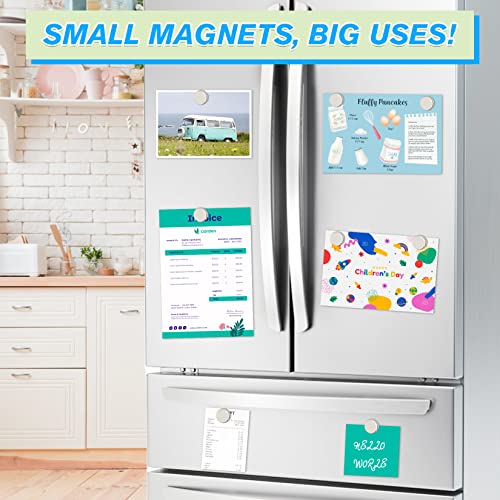 FINDMAG 50 Pcs 12 mm x 3 mm Small Magnets Strong, Fridge Magnets, Strong Magnet, Whiteboard Magnet, Tiny for Whiteboard, Magnetic Round for Crafts, Photos, Tools, Arts, DIY, School, Home, Office